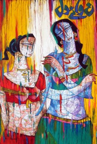 A. S. Rind, Untitled, 24 x 36 Inch, Acrylic on Canvas, Figurative Painting, AC-ASR-122